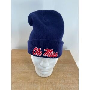 Carhartt Ole Miss Rebels Beanie Hat Mens Navy Blue Knit Cuffed Watch Cap NCAA